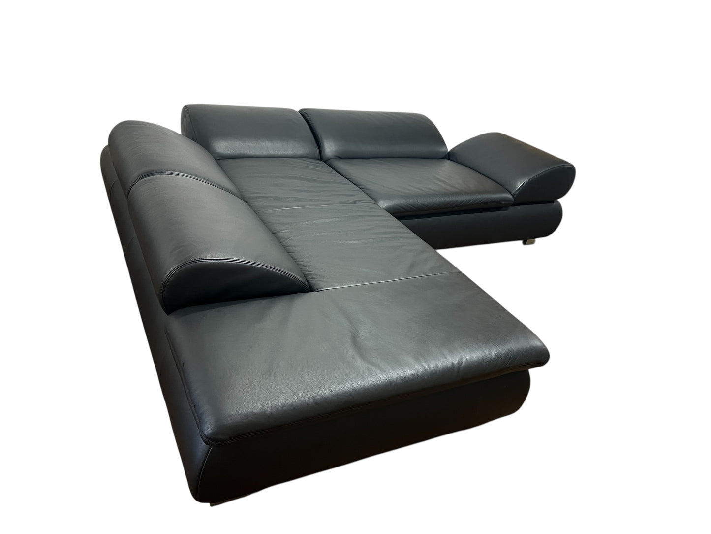 Hochwertiges Echtleder Ecksofa in Schwarz von Koinor Art.-Nr. 597