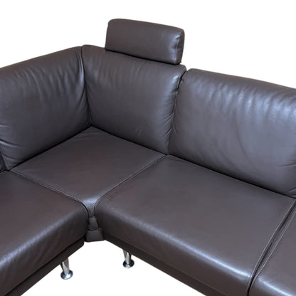 Echtleder-Ecksofa von Horst Möbeln in Braun Art.-Nr. 544