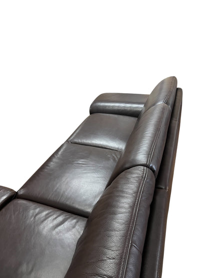 Ecksofa in Braun aus echtem Leder Art.-Nr. 028