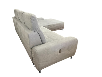 Graues, elektrisch ausziehbares Ecksofa Art.-Nr. 594