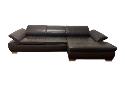 Ecksofa von Musterring in Braun aus echtem Leder Art.-Nr. 587