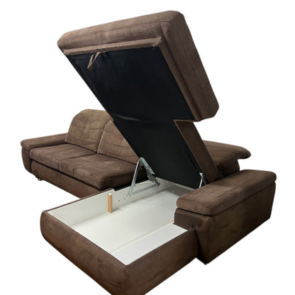 Ecksofa mit Bettfunktion, Stauraum und Hocker Art.-Nr. 512
