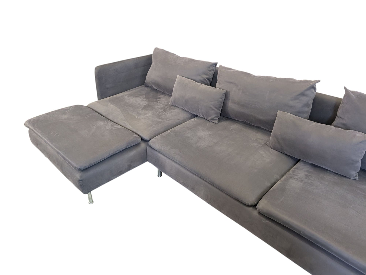 Graues Ecksofa SÖDERHAMN von IKEA Art.-Nr.212