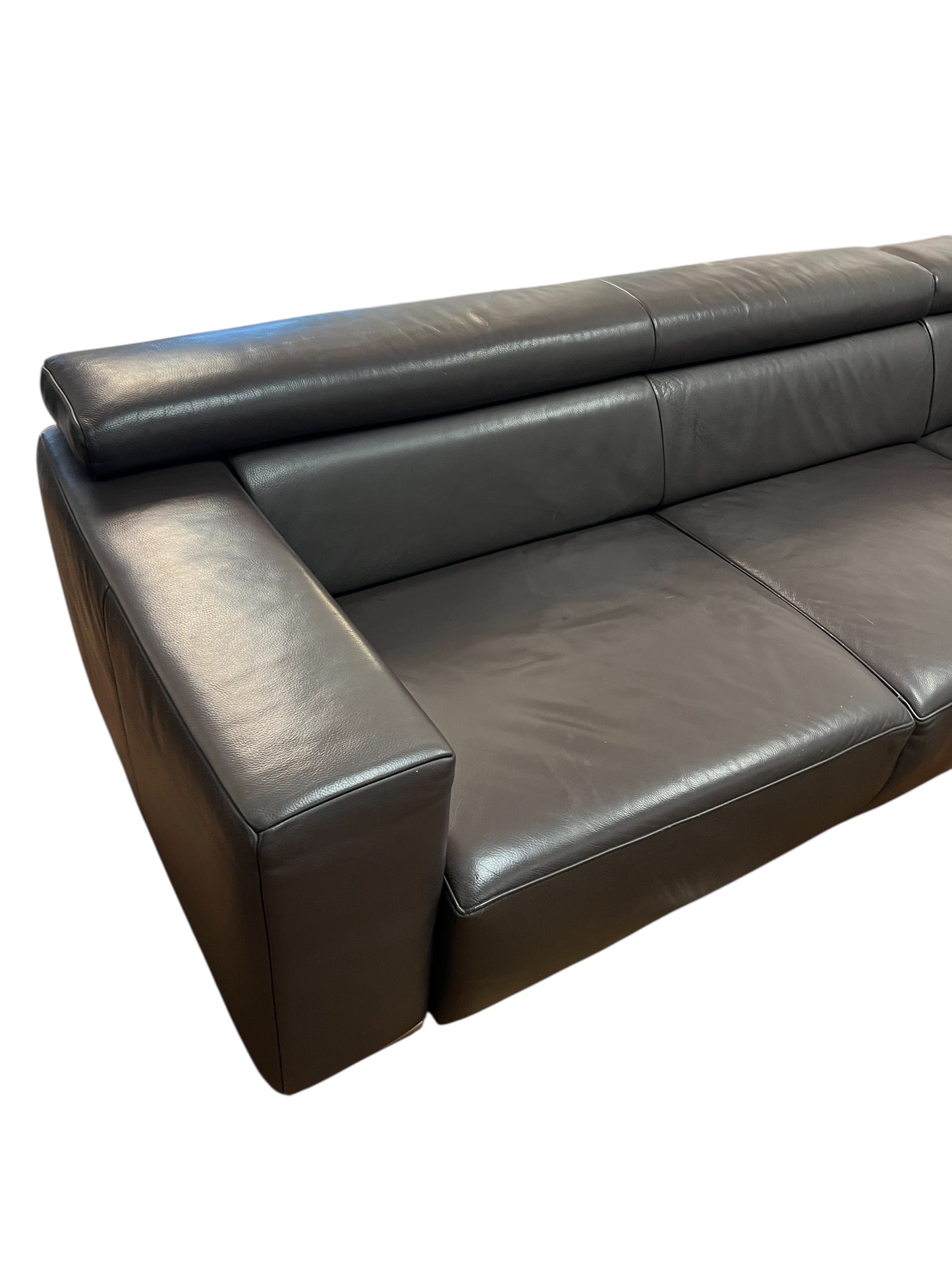 Echtleder-Ecksofa in Braun von Möbel Egger Art.-Nr. 579