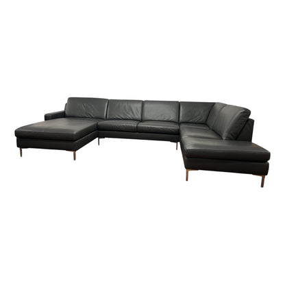 Echtleder-U-förmiges Sofa von Designer W. Schilling Art.-Nr. 469