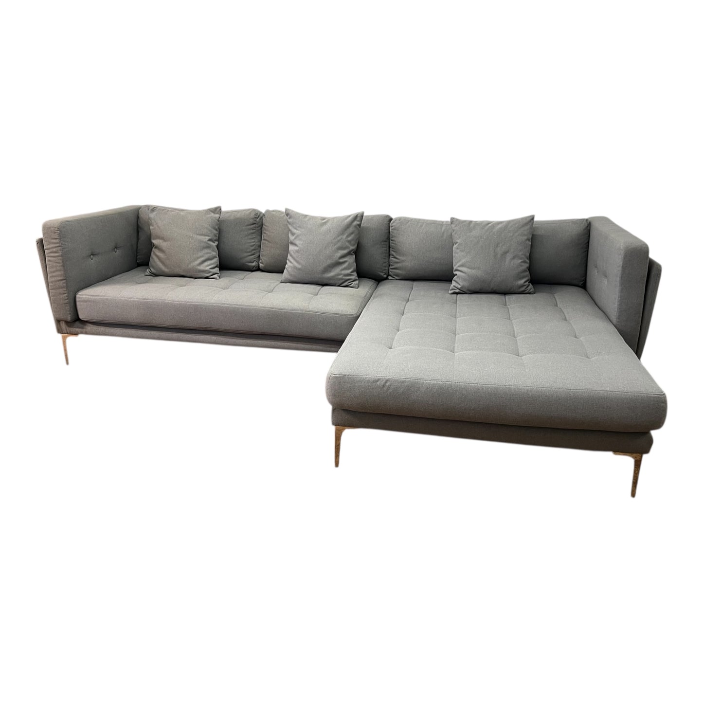 Modernes graues Ecksofa Art.-Nr. 496