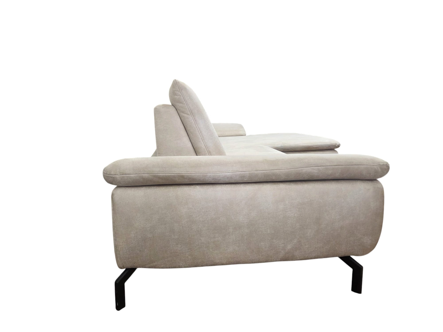 Hochwertiges Ecksofa in Beige von Dieter Knoll. Art.-Nr. 041