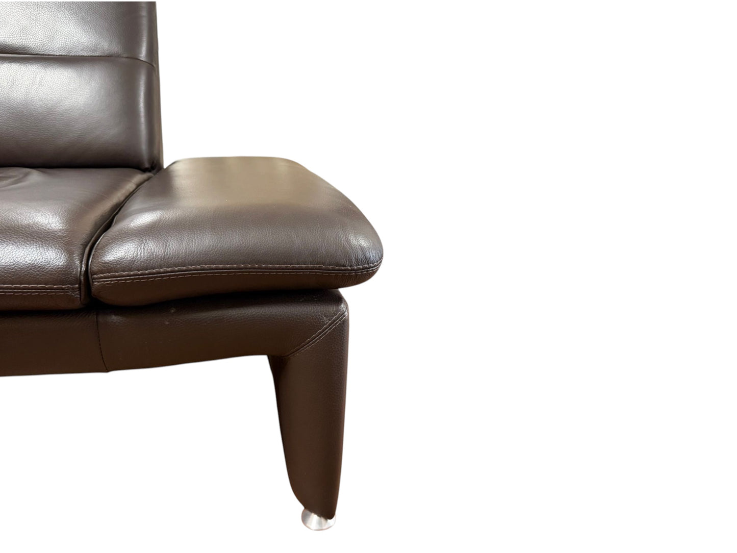 Ecksofa aus echtem Leder von Leu Swiss mit HockerArt.-Nr. 039