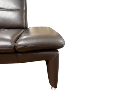 Ecksofa aus echtem Leder von Leu Swiss mit HockerArt.-Nr. 039
