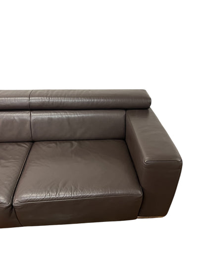 Echtleder-Ecksofa in Braun von Möbel Egger Art.-Nr. 579