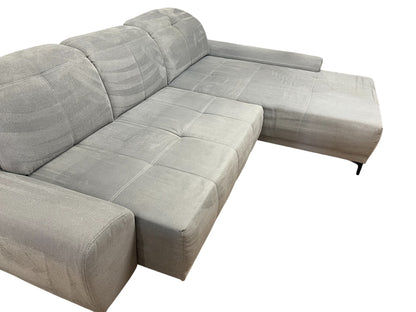 Graues, elektrisch ausziehbares Ecksofa Art.-Nr. 594