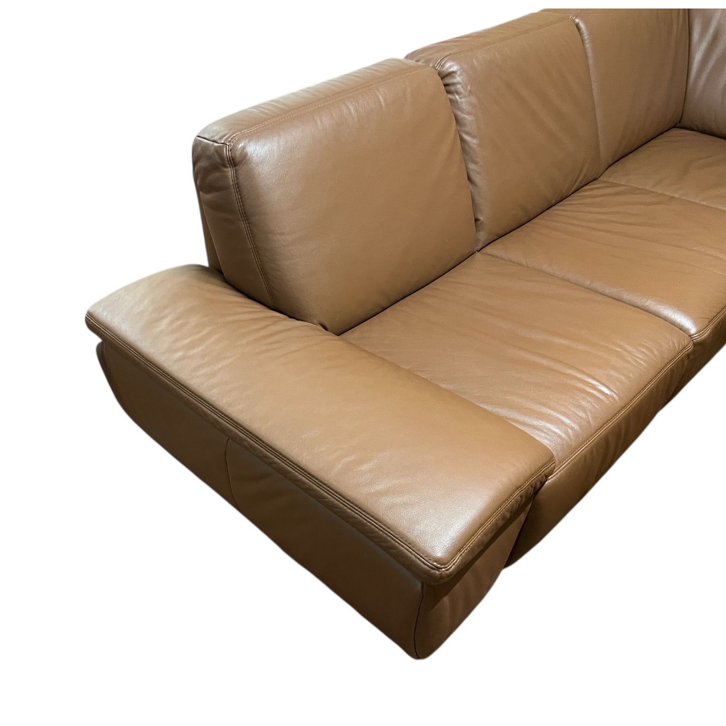 Echtleder-Ecksofa von Musterring in Braun Art.-Nr. 556