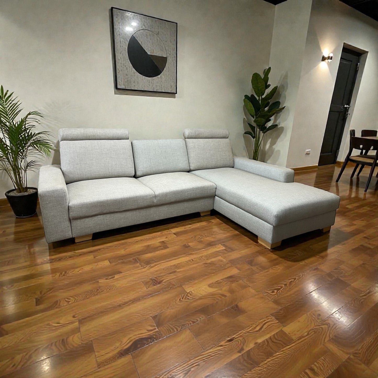 Beiges Ecksofa Sörvallen von IKEA mit Stauraum Art.-Nr. 538