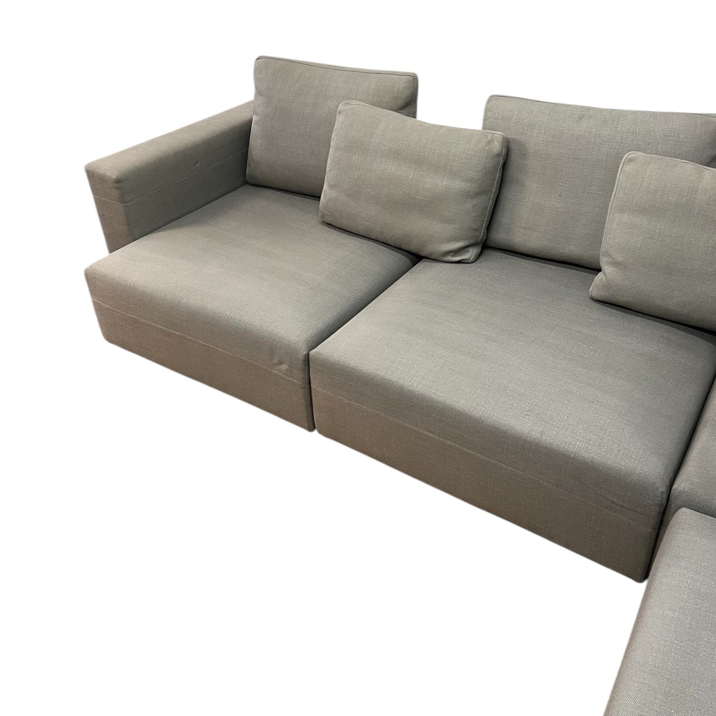Hochwertiges graues Ecksofa von Minotti Art.-Nr. 532