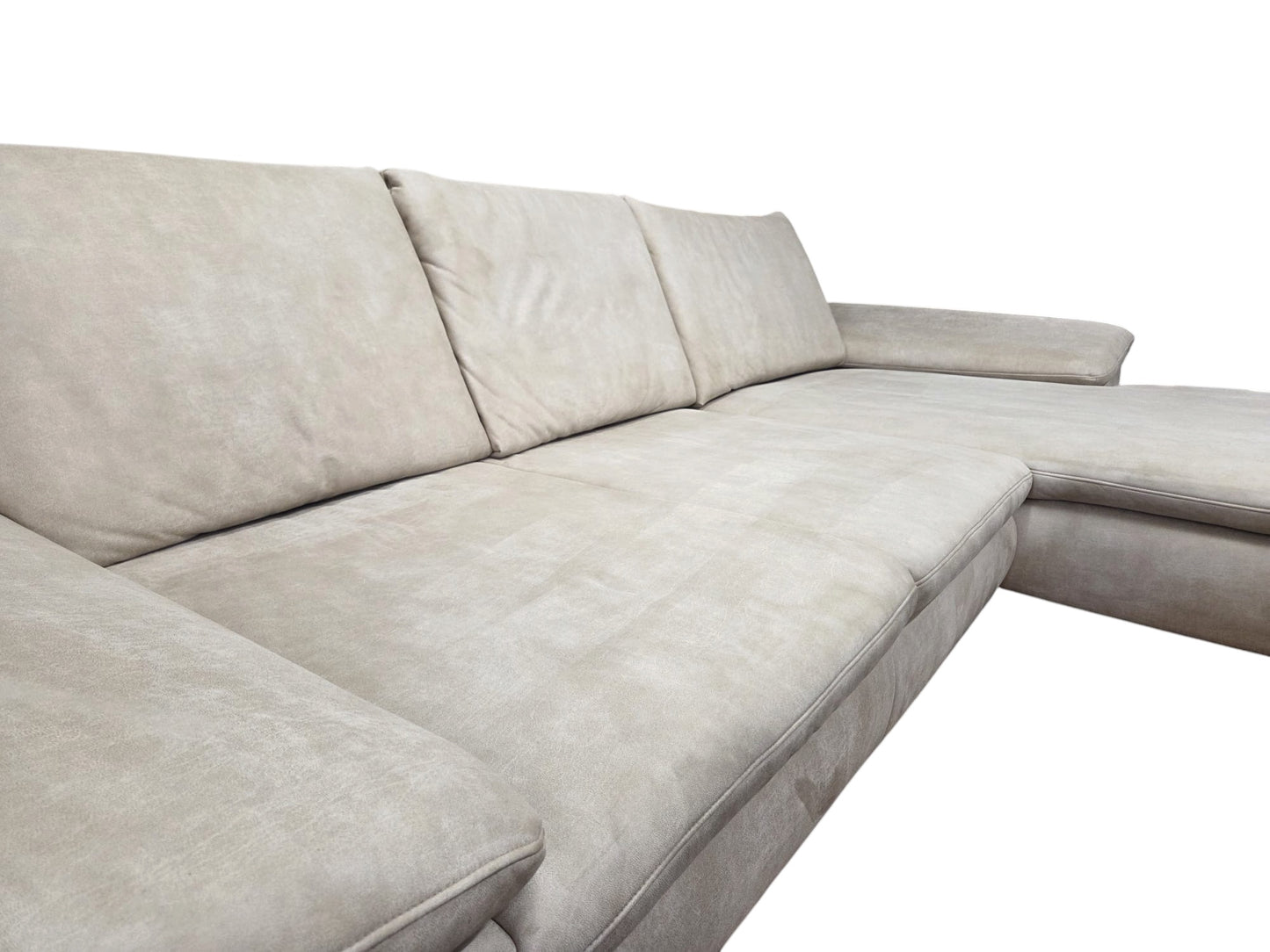 Hochwertiges Ecksofa in Beige von Dieter Knoll. Art.-Nr. 041