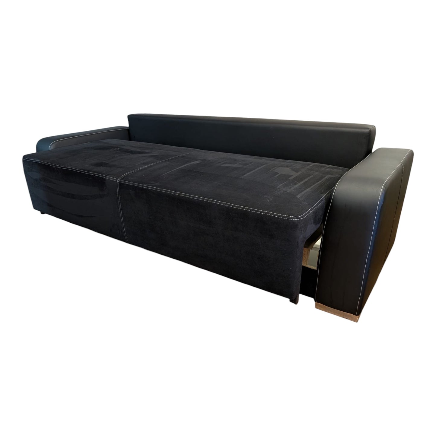 Schwarzes Bettsofa mit Stauraum Art.-Nr. 383