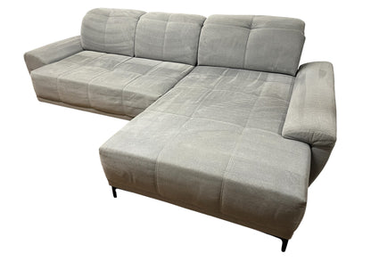 Graues, elektrisch ausziehbares Ecksofa Art.-Nr. 594