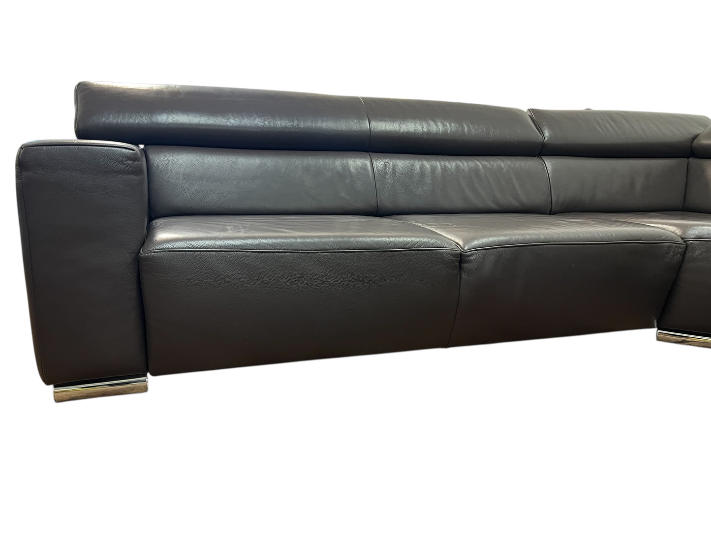 Echtleder-Ecksofa in Braun von Möbel Egger Art.-Nr. 579