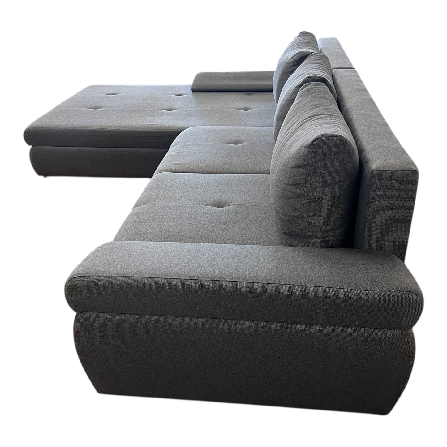 Ecksofa in Grau mit Bettfunktion und Stauraum Art.-Nr. 505