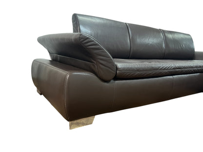 Ecksofa von Musterring in Braun aus echtem Leder Art.-Nr. 587