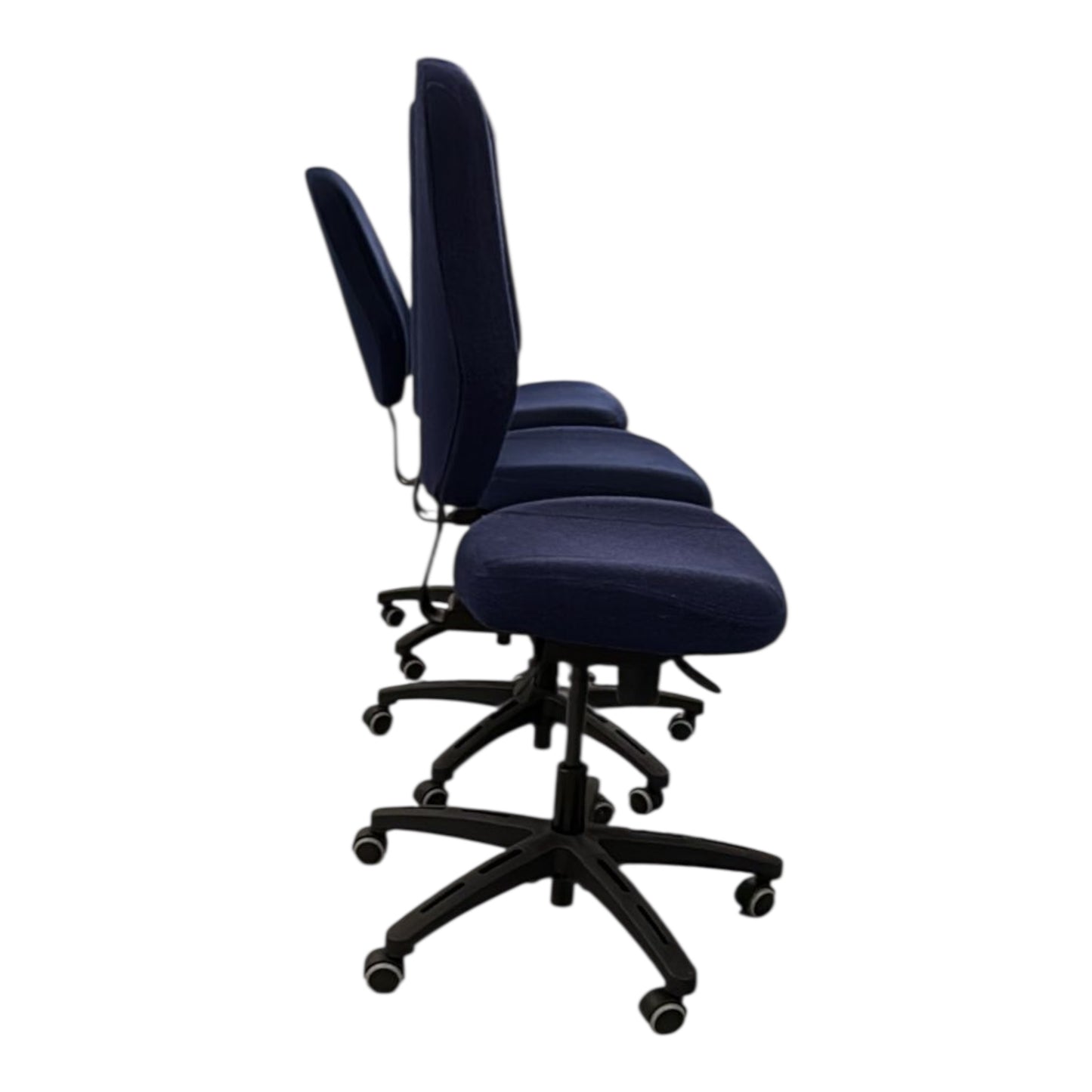 Bürostühle in Blau-Schwarz. Art.-Nr. 479