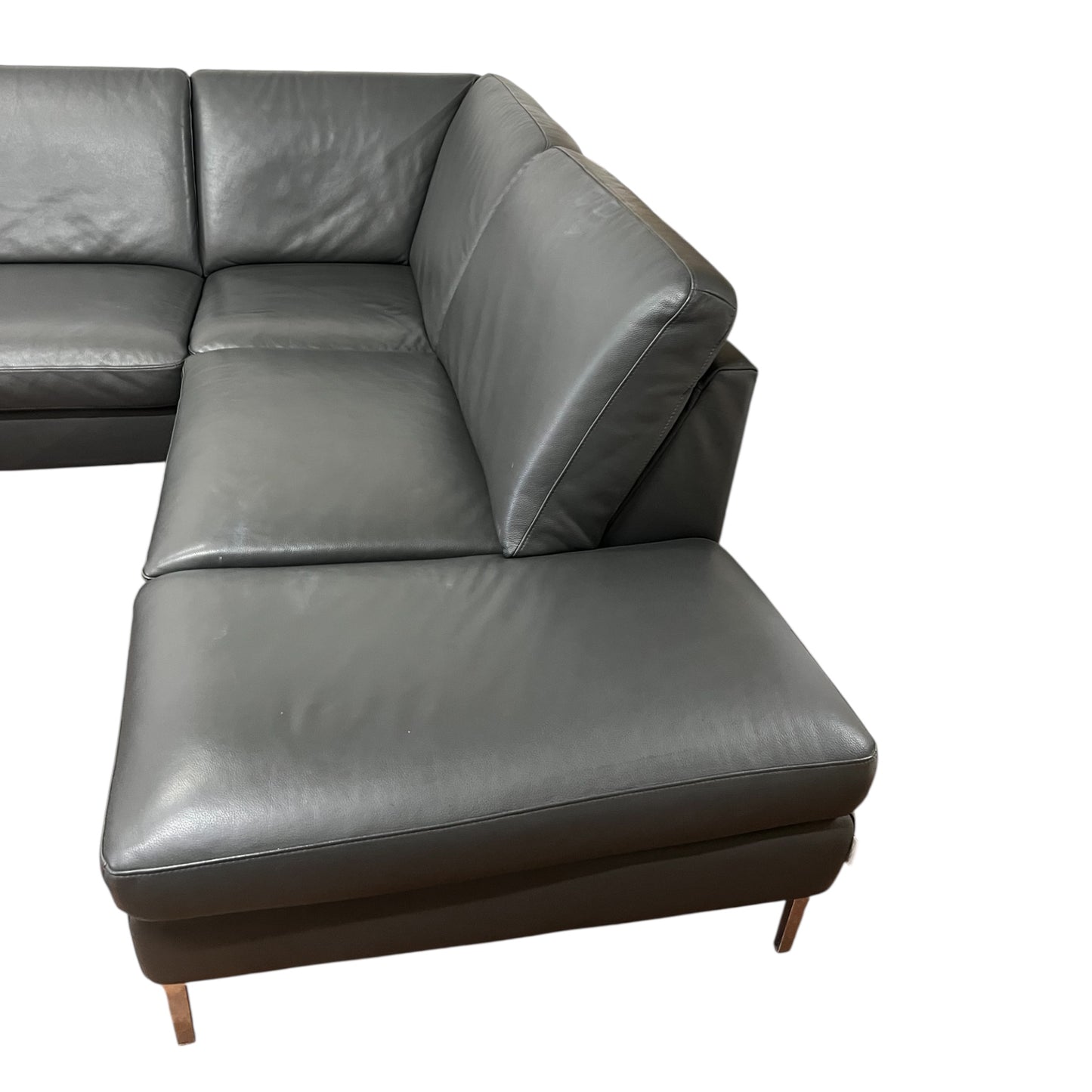 Echtleder-U-förmiges Sofa von Designer W. Schilling Art.-Nr. 469