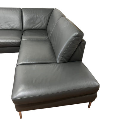 Echtleder-U-förmiges Sofa von Designer W. Schilling Art.-Nr. 469