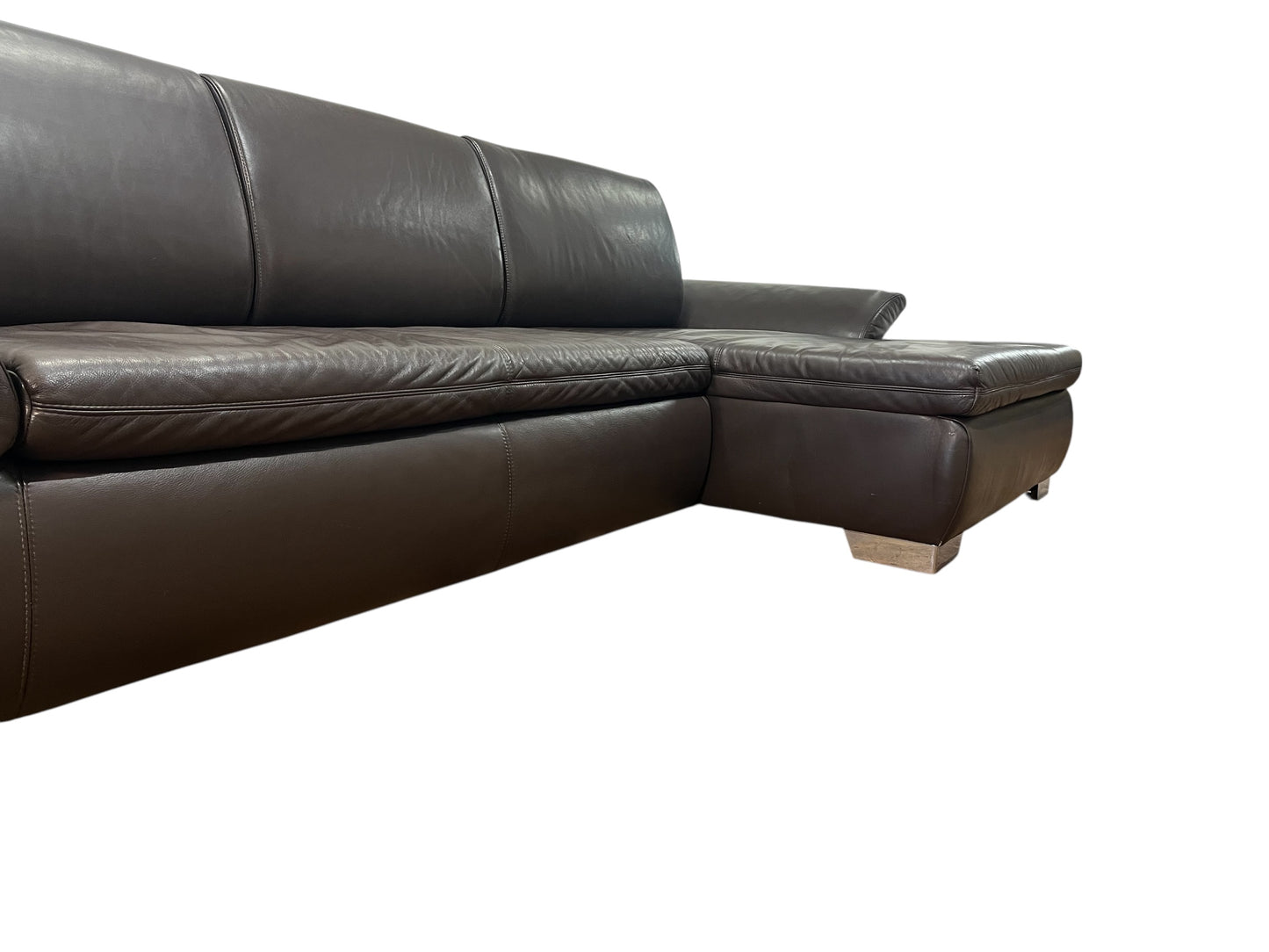 Ecksofa von Musterring in Braun aus echtem Leder Art.-Nr. 587