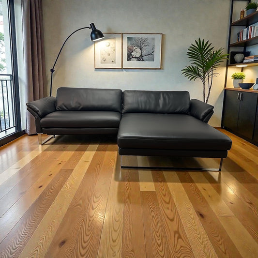Ecksofa aus echtem Leder mit zwei elektrischen Funktionen Art.-Nr. 575