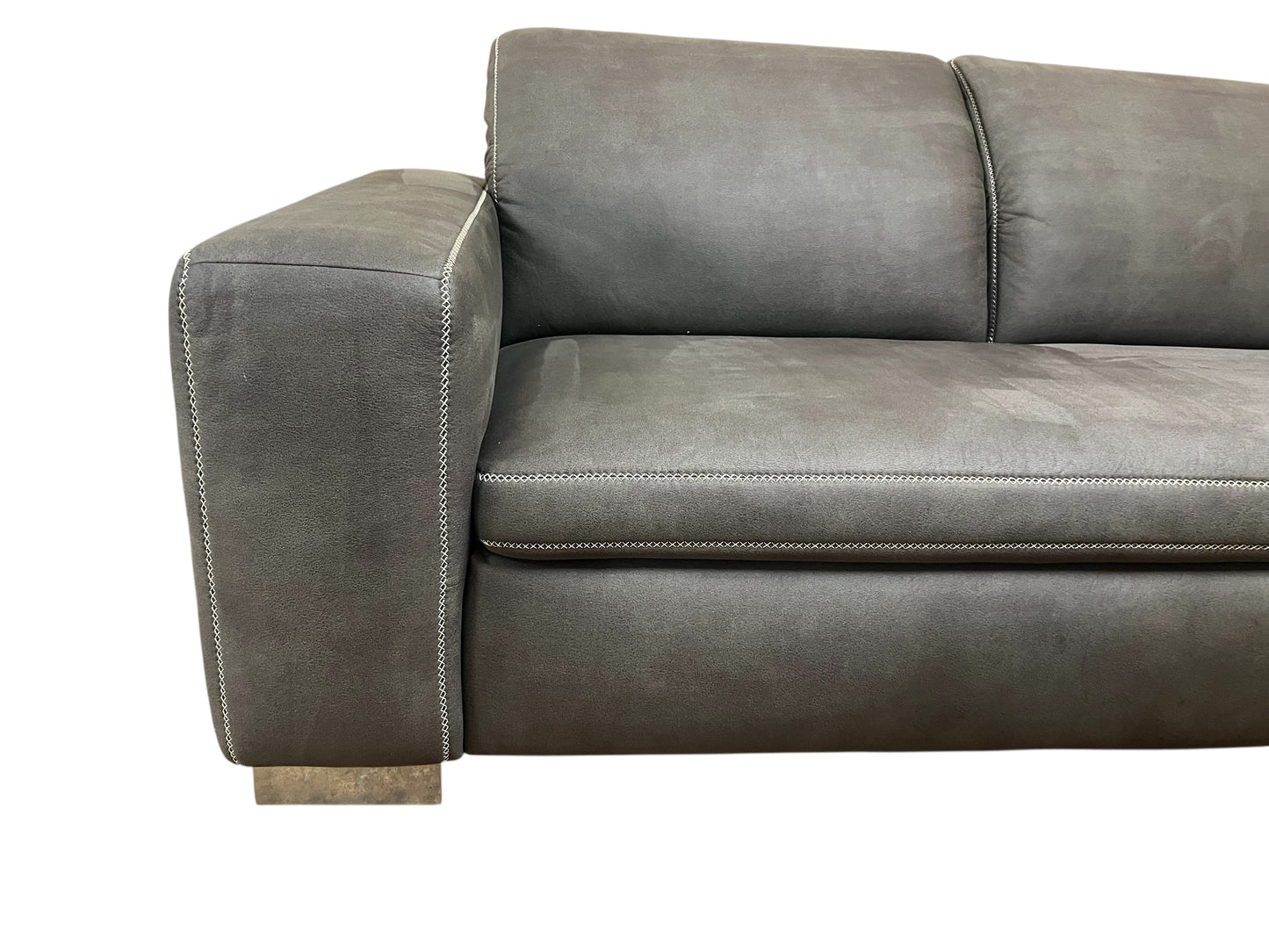 Hochwertiges Ecksofa aus Alcantara mit verstellbaren Kopfstützen Art.-Nr. 586