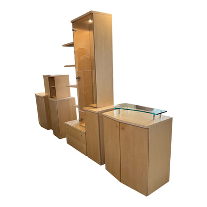 Hochwertiges Wohnwand-Set aus Holz. Art.-Nr. 458