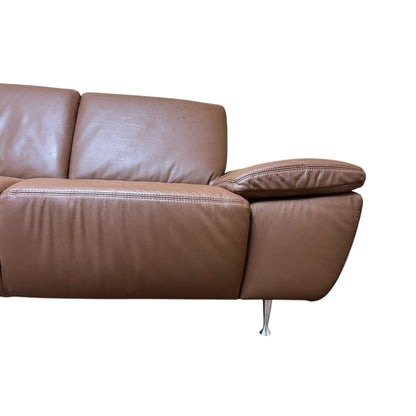 Echtleder-Ecksofa von Musterring in Braun Art.-Nr. 556