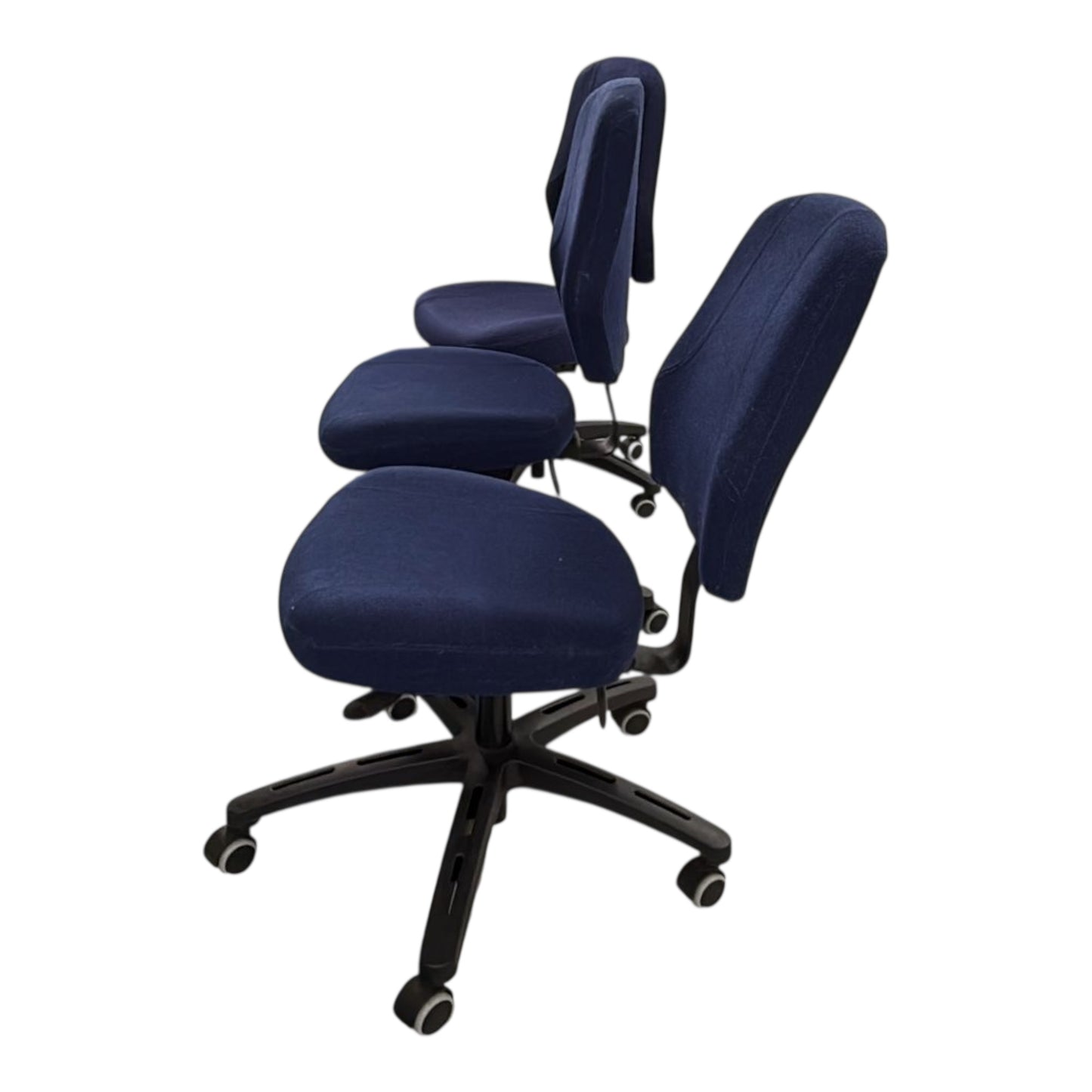 Bürostühle in Blau-Schwarz. Art.-Nr. 479