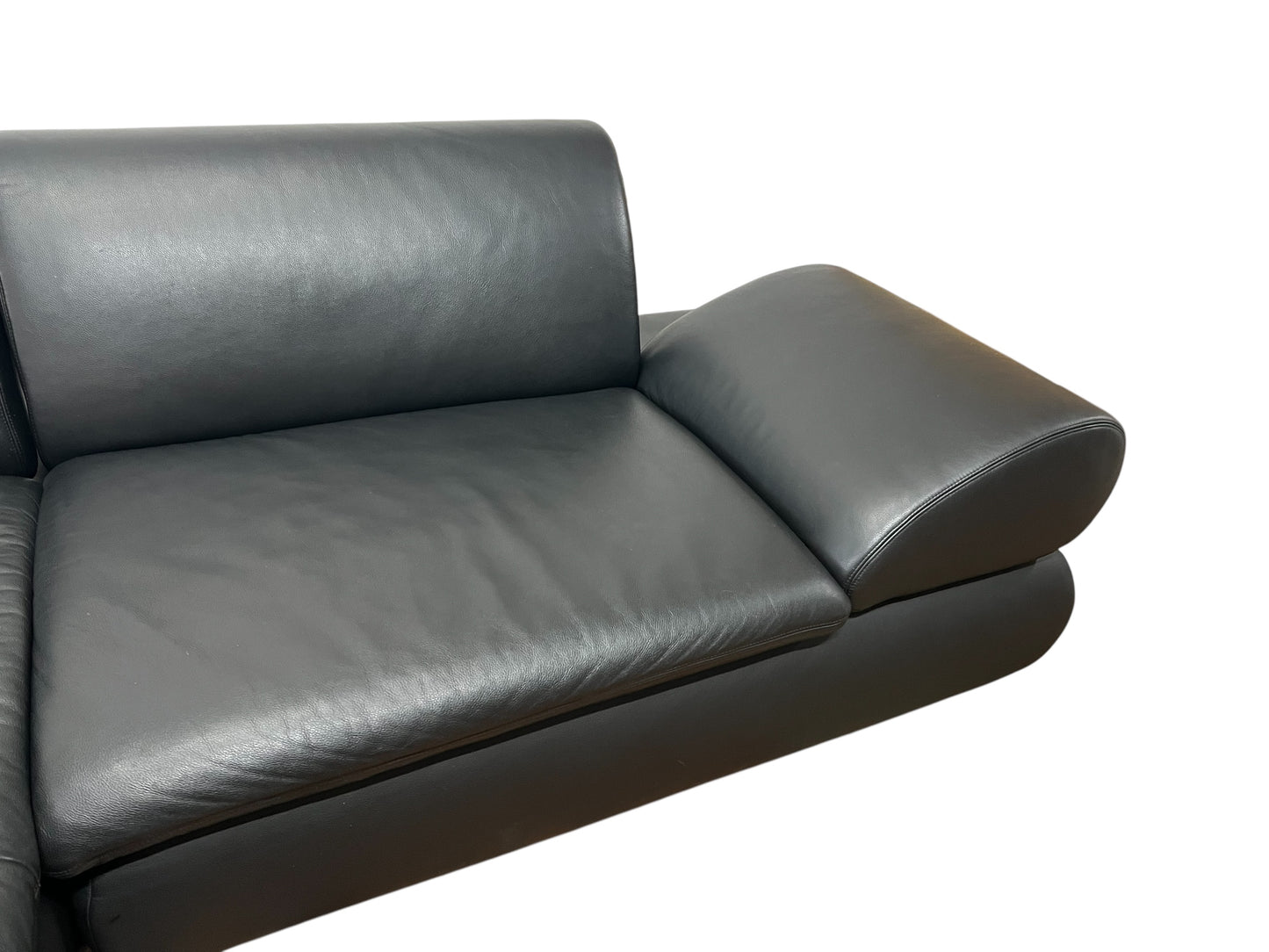 Hochwertiges Echtleder Ecksofa in Schwarz von Koinor Art.-Nr. 597