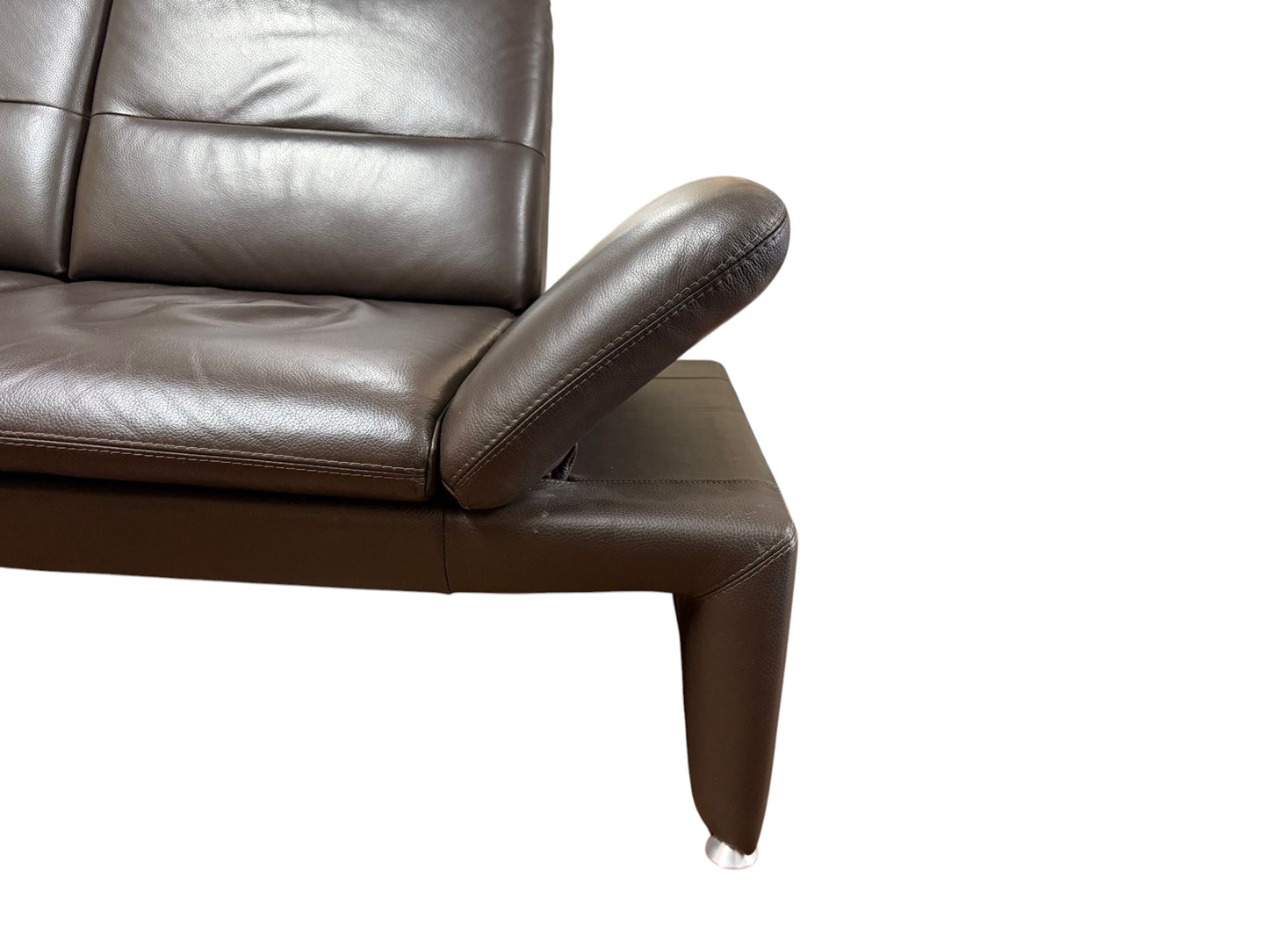 Ecksofa aus echtem Leder von Leu Swiss mit HockerArt.-Nr. 039