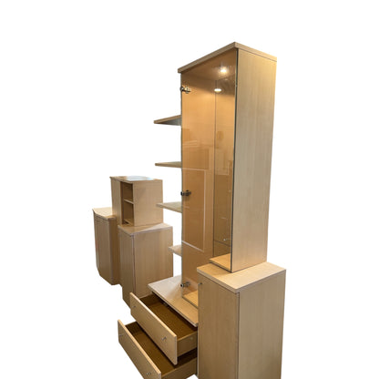 Hochwertiges Wohnwand-Set aus Holz. Art.-Nr. 458