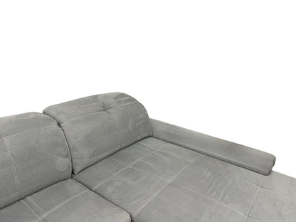 Graues, elektrisch ausziehbares Ecksofa Art.-Nr. 594