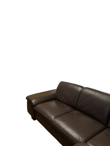 Ecksofa in Braun aus echtem Leder Art.-Nr. 028