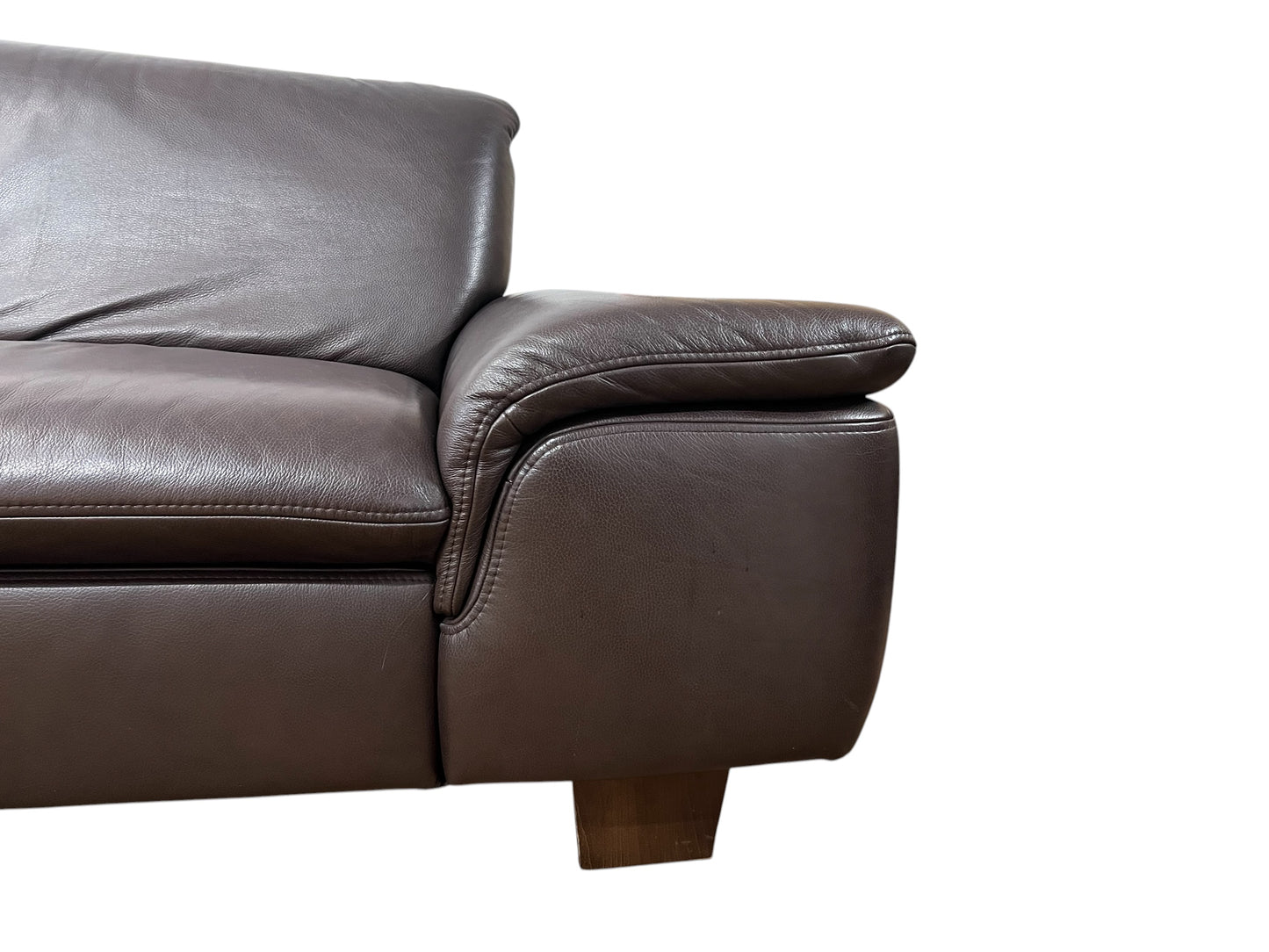Ecksofa in Braun aus echtem Leder Art.-Nr. 028