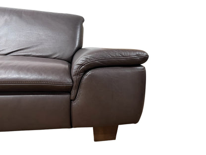 Ecksofa in Braun aus echtem Leder Art.-Nr. 028