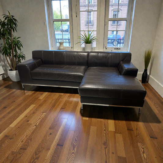 Echtleder-Ecksofa von IKEA in Braun Art.-Nr. 539