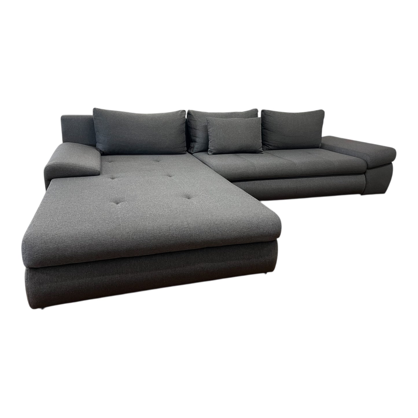 Ecksofa in Grau mit Bettfunktion und Stauraum Art.-Nr. 505