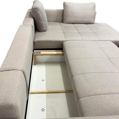 Das Sofa verfügt über Stauraum und eine Bettfunktion Art.-Nr. 522