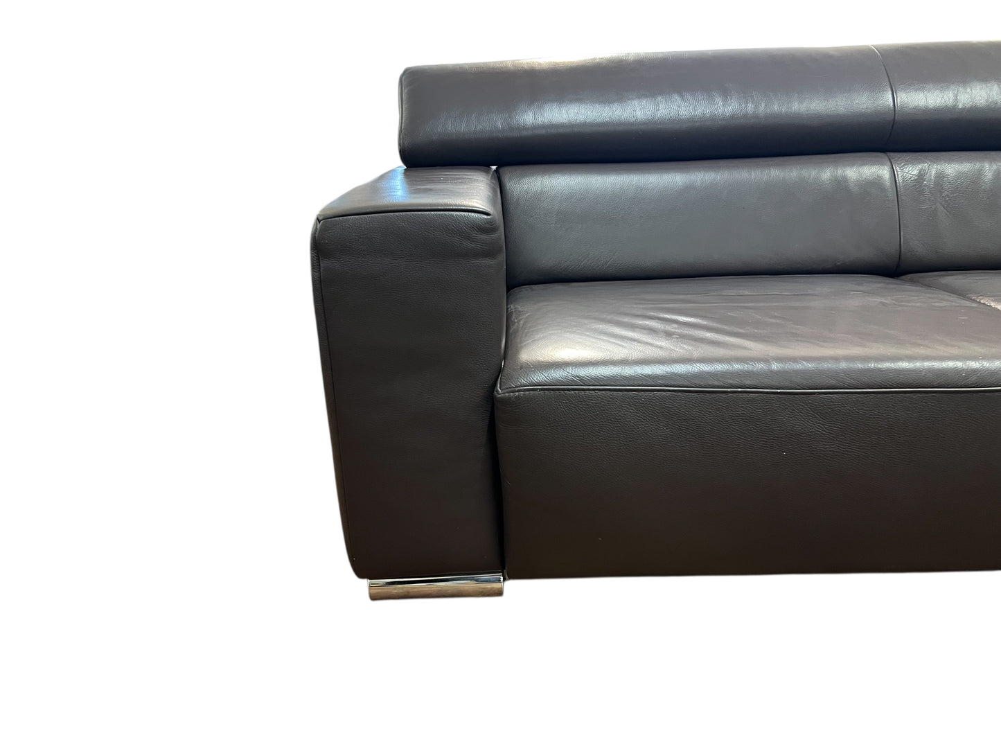 Echtleder-Ecksofa in Braun von Möbel Egger Art.-Nr. 579