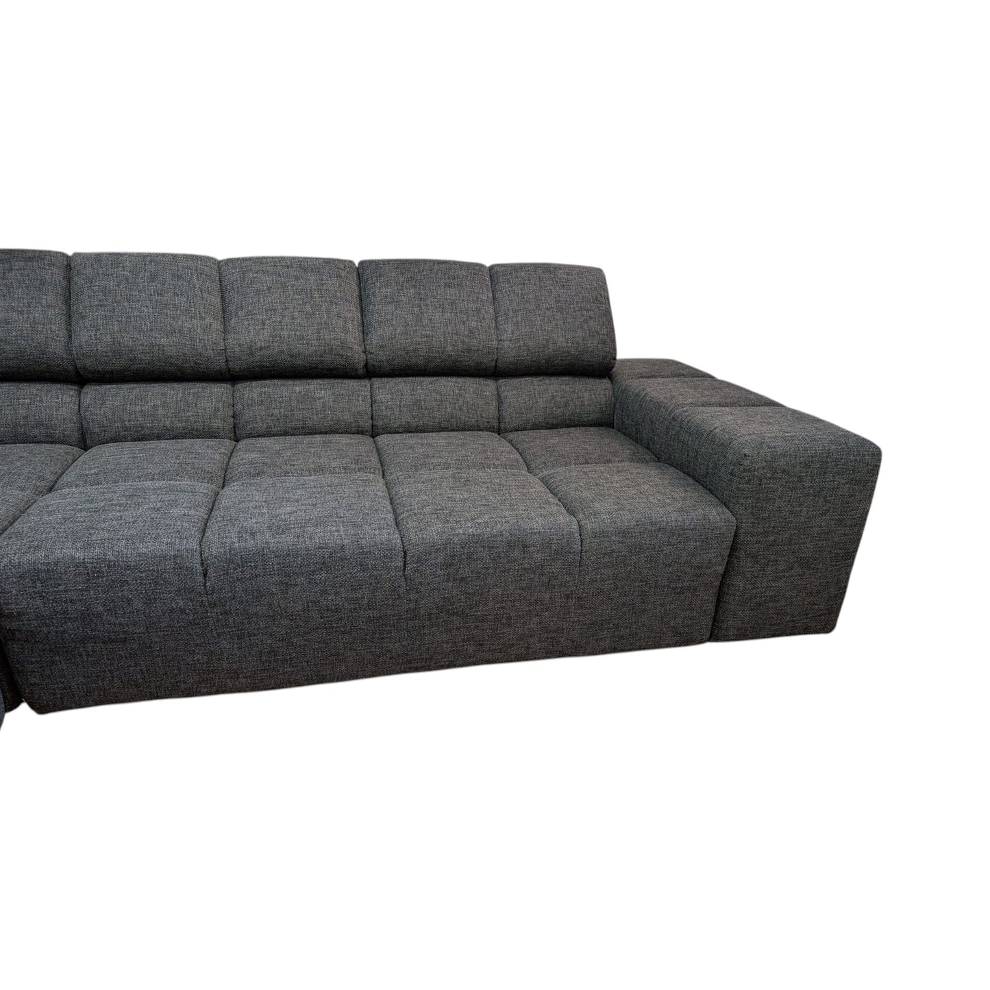 Bubel-Ecksofa in Grau mit verstellbaren Kopfstützen Art.-Nr. 451