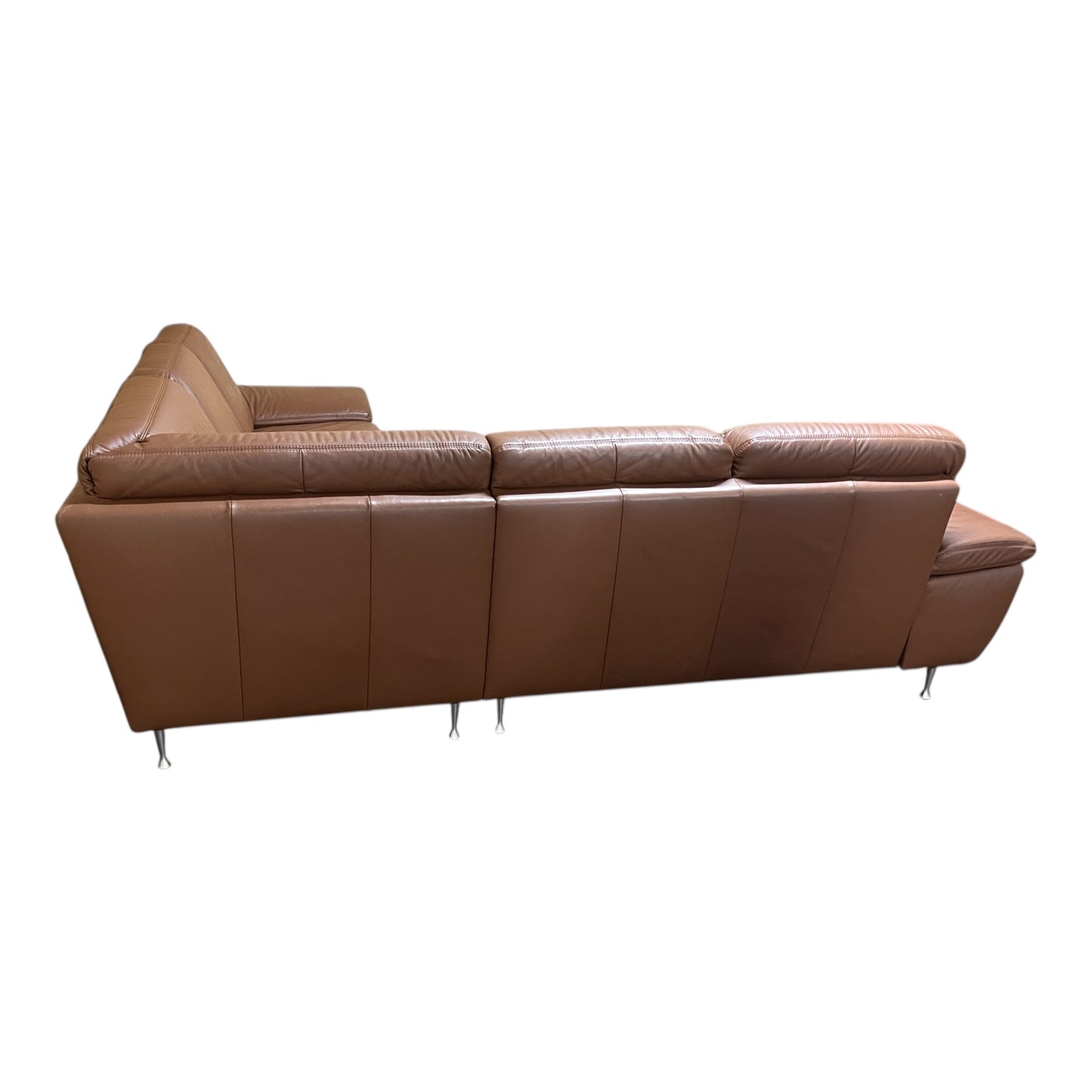 Echtleder-Ecksofa von Musterring in Braun Art.-Nr. 556