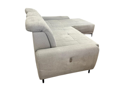 Graues, elektrisch ausziehbares Ecksofa Art.-Nr. 594