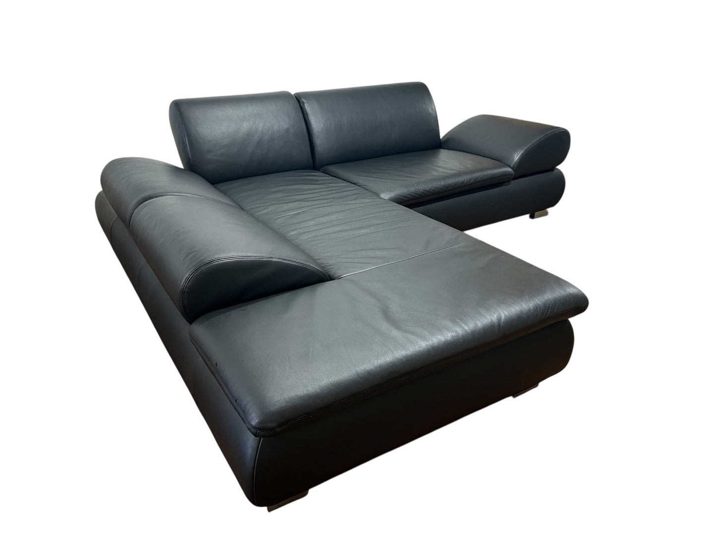 Hochwertiges Echtleder Ecksofa in Schwarz von Koinor Art.-Nr. 597