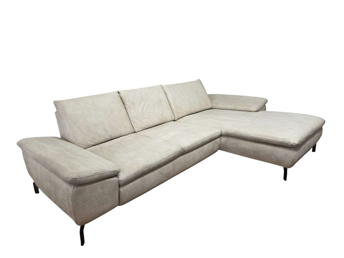 Hochwertiges Ecksofa in Beige von Dieter Knoll. Art.-Nr. 041