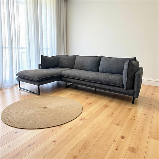 Kleines dunkelgraues Ecksofa Art.-Nr. 481